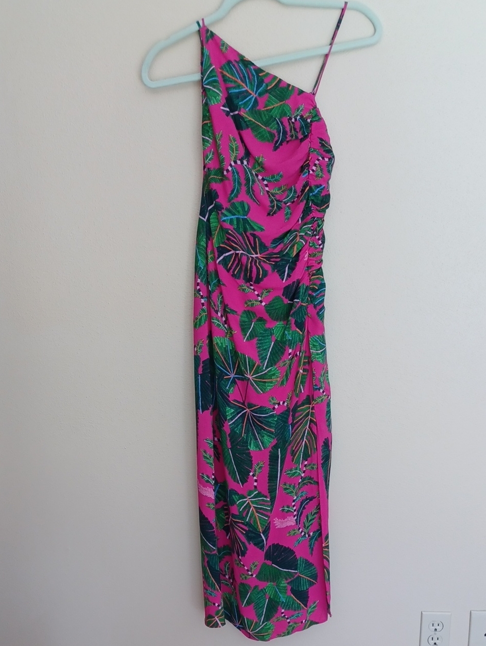 FARM Rio Anthropologie Leaves Midi Dress SZ M Tropical Colorful - Picture 2 of 16